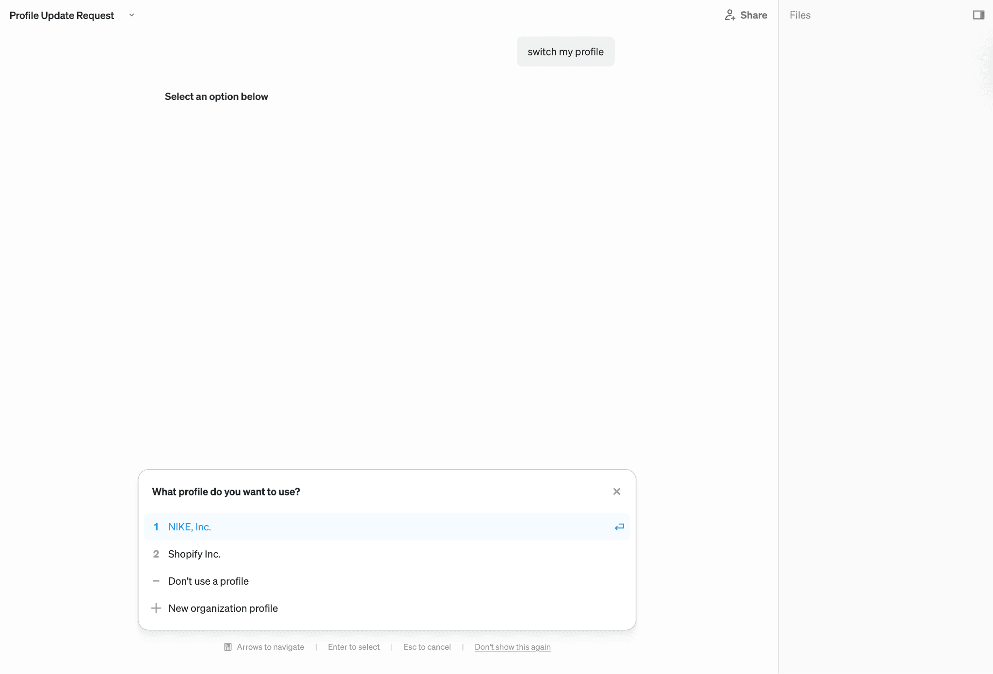 Profile-aware chat response