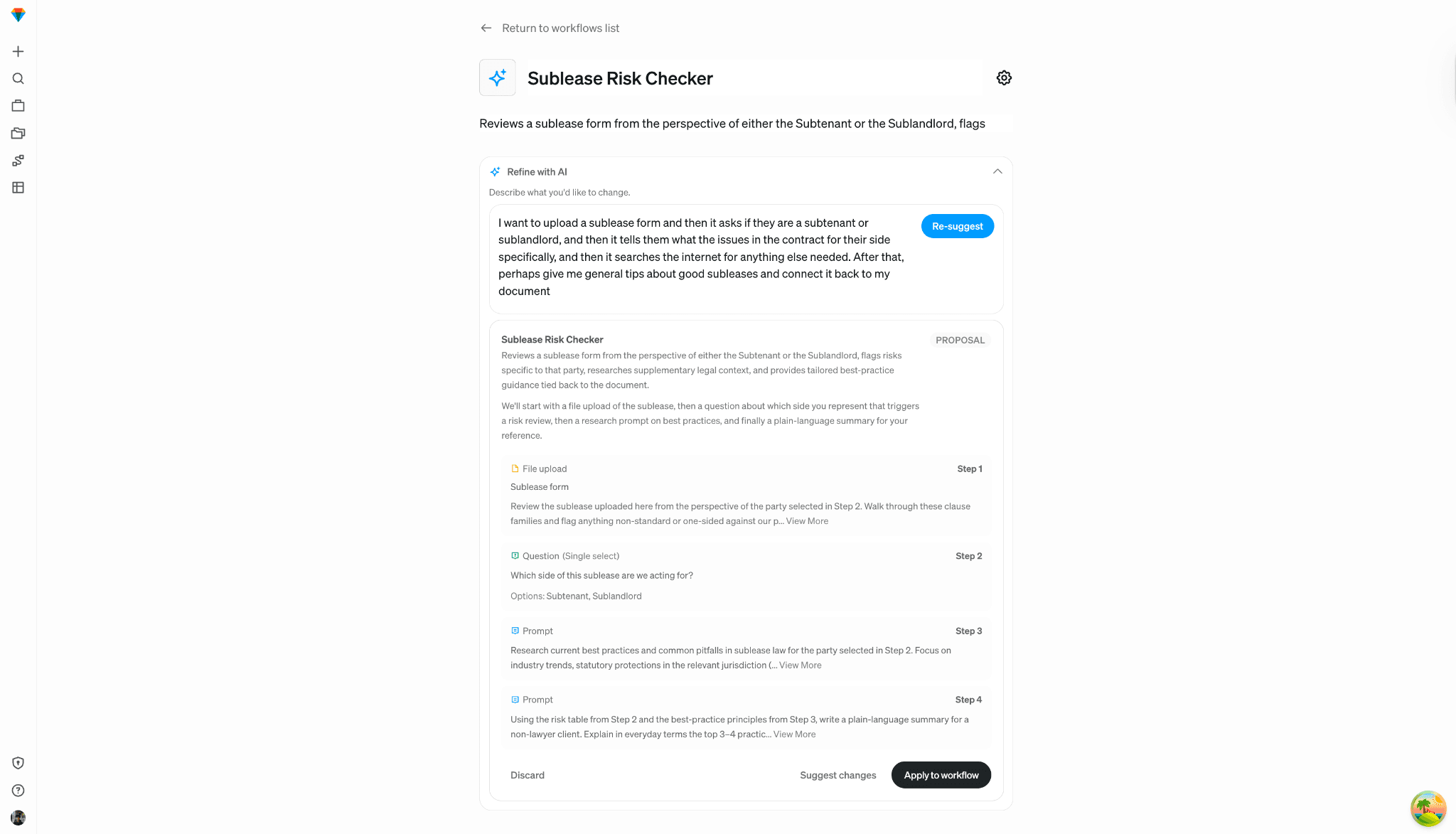 Natural language workflow builder